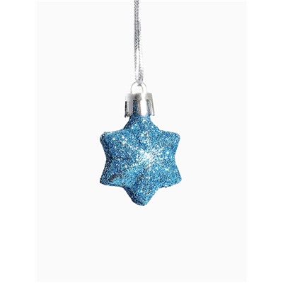 Ёлочные игрушки «Талла», шары новогодние, набор 12 шт. (4 шара, 2 сосульки, 6 звёзд), голубой