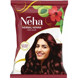 Neha Herbals Hair Mehandi / Краска для Волос Темно-Каштановый (20г*10 пакетик) 200 г
