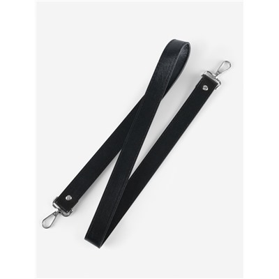Ручка для сумки, с карабинами, 100±1 см × 2.5 см, чёрная
