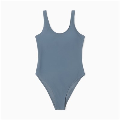 Купальник женский слитный однотонный MINAKU, размер 42, серый