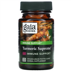 Gaia Herbs, Turmeric Supreme, Immune Support, 20 Veggie Liquid Phyto-Caps