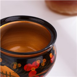 Солонка с крышкой «Ягодка», 7×6 см, хохлома, дерево