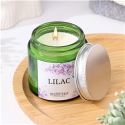Ароматическая свеча в банке из соевого воска Spring Flowers. Lilac, 25 ч, 120 мл, сирень