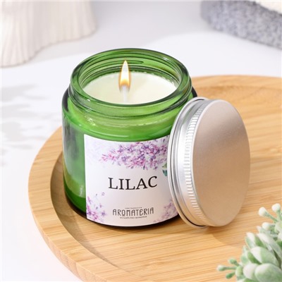 Ароматическая свеча в банке из соевого воска Spring Flowers. Lilac, 25 ч, 120 мл, сирень