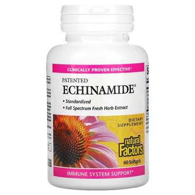 Natural Factors, Echinamide, запатентованная добавка, 60 мягких таблеток