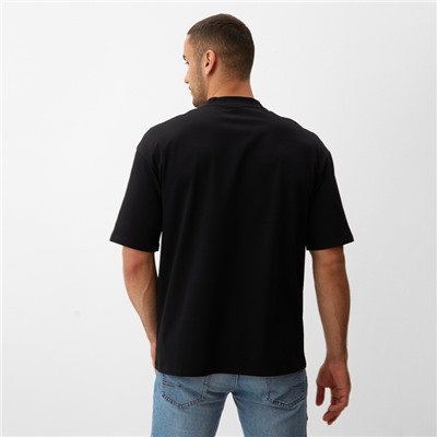 Футболка мужская MINAKU OVERSIZE FIT, размер 46, чёрная