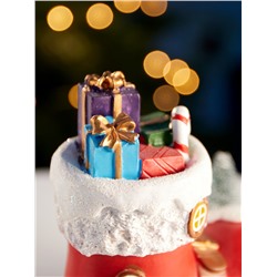 Светодиодная фигура «Волшебный сапожок», 13×11 см, 4 LED, от батареек АААx2, свечение тёплое белое