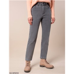Джинсы mom-fit на флисе