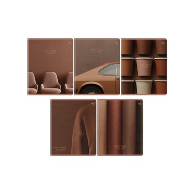 Тетрадь 48 листов, в клетку Pantone color, обложка мелованный картон, матовая ламинация, МИКС