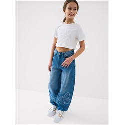 Фуфайка трикотажная для девочек (футболка)