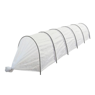 Парник прошитый, длина 5 м, 6 дуг из металла, дуга L = 3 м, d=10 мм, спанбонд 60 г/м², «Весна»