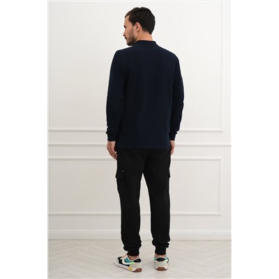 Мужской базовый лонгслив-поло Happyfox