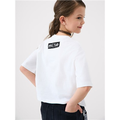 Фуфайка трикотажная для девочек (футболка)