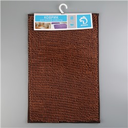 Коврик для дома Доляна «Букли», 40×60 см, коричневый