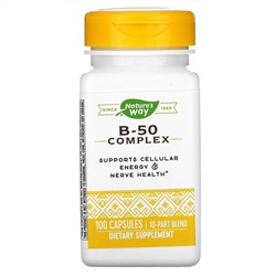 Nature's Way, комплекс витаминов B-50, 100 капсул