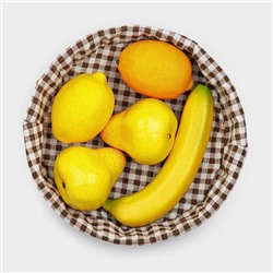 Корзинка для хлеба Доляна «Домашний уют», d=25.5 см, пластик, плетёная, коричневая