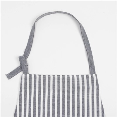 Фартук Этель «Полоса» цвет серый, 62×76 см, 50% хлопок, 50% п/э