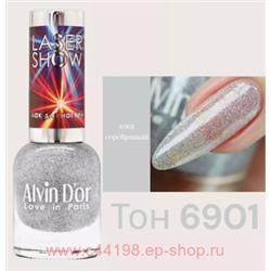 Alvin D`or Лак для ногтей  Laser Show тон 6901 серебряный 12мл