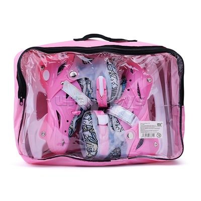 Коньки (размер M35-38) розовые, в сумке