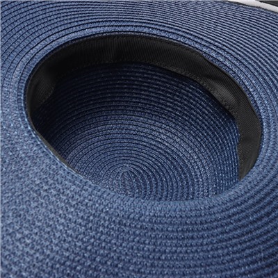 Шляпа женская MINAKU с сеткой, цвет синий, размер 58