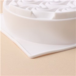 Форма для муссовых десертов и выпечки KONFINETTA «Вихрь», 17.5×5.5 см, ячейка d=15 см, силикон, белая