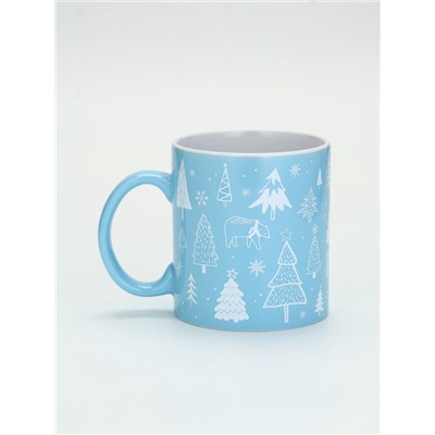 УЦЕНКА Кружка керамическая новогодняя «Новогодний лес», 530 мл