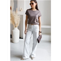 Нарядная футболка с блестящим принтом пайетками