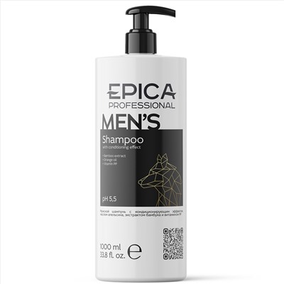 EPICA Мужской шампунь с кондиционирующим эффектом и маслом апельсина 1000 мл
