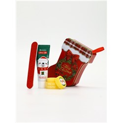 Подарочный набор Happy New Year, бальзам для губ, крем для рук и пилочка, URAL LAB