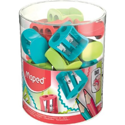 Точилка пластиковая 2 отверстия без контейнера ассорти 062511 VIVO Maped