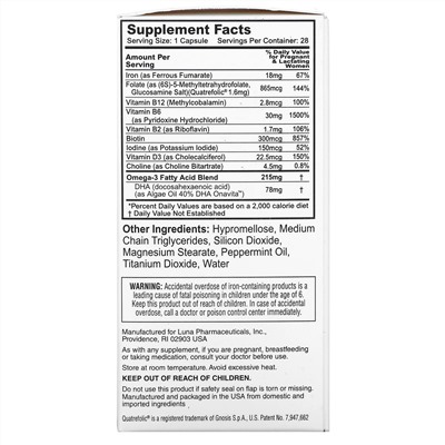 Premama, Once Daily Prenatal Vitamin, Stage 3 Carry, 28 Vegetarian Capsules