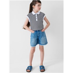 Шорты текстильные джинсовые для девочек