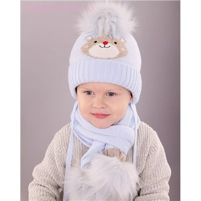 03-59-D Комплект для мальчика (шапка+шарф) (48-50)