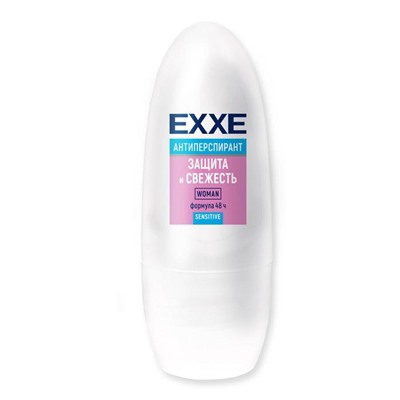 Антиперспирант ролик Exxe «Защита и свежесть» розовый sensitive, 50 мл