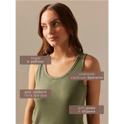 Майка домашняя женская SL HOME Soft Home, размер M, оливковая