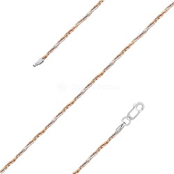 Браслет из серебра родированный c золочением (карабин с запаянным соединительным кольцом) 925 пробы OMEVOEVD181T0032CR2080