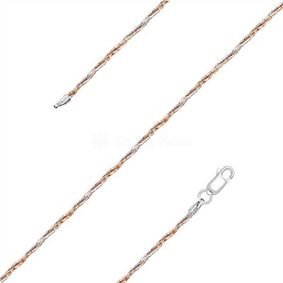 Браслет из серебра родированный c золочением (карабин с запаянным соединительным кольцом) 925 пробы OMEVOEVD181T0032CR2080