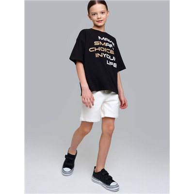 Фуфайка трикотажная для девочек (футболка)