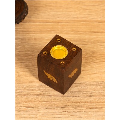 Подставка под благовония «Слон», 4.5×4.5×5.5 см, дерево шишам