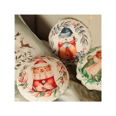 Подушка декоративная новогодняя «Этель. Мишутка» 32×32 см