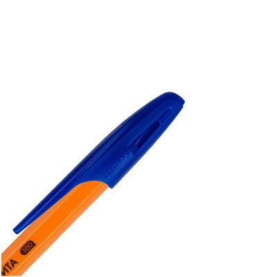 Ручка шариковая 0.7 мм "Орбита 100" синяя оранжевый корпус РШ-30140 Стамм
