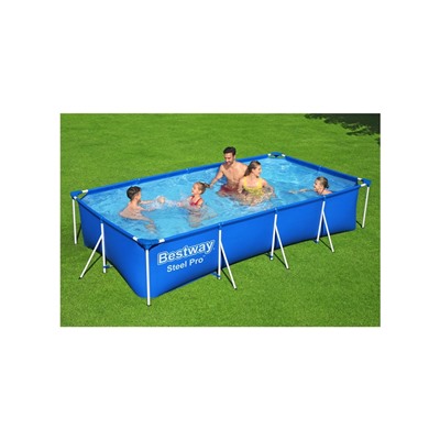Бассейн каркасный Bestway Steel Pro 56424, 400×211×81 см, фильтр-насос, прямоугольный