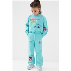 Комплект трикотажный для девочек: толстовка, брюки PLAYTODAY, 1243355