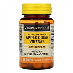 Mason Natural, Яблочный уксус особой крепости, 100 таблеток