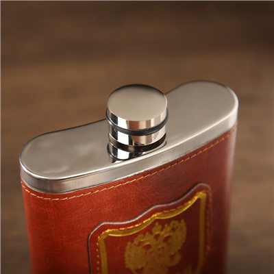 Фляжка «Герб», нержавеющая сталь, 300 мл, 10 oz