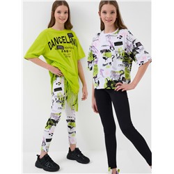 Брюки трикотажные для девочек (легинсы), 2 пары в комплекте