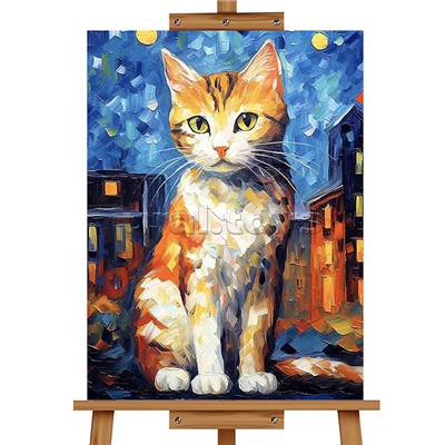 Набор для рисования "Картина по номерам 40х50 см. Кошка"