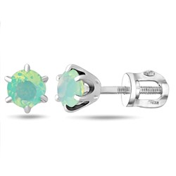 Серьги, лунный камень зеленый, Ю-25014р
