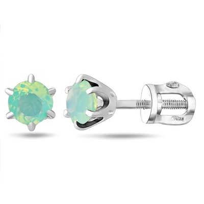 Серьги, лунный камень зеленый, Ю-25014р