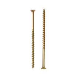 Саморез 4.2×89(90) мм ТУНДРА PREMIUM, потай, крупная резьба, шлиц PH, желтый цинк, 1 кг